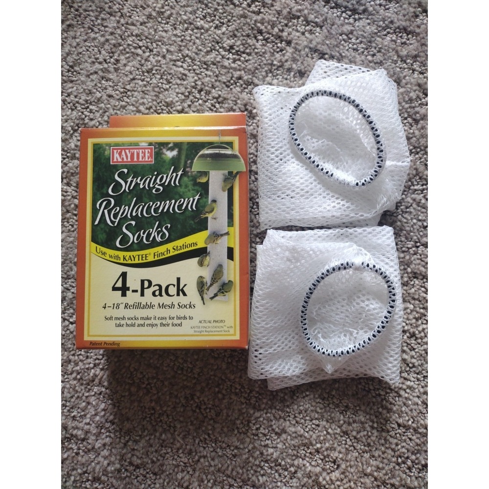 ** ONLY 2** Kaytee Replacement Socks For Finch Stations 18"